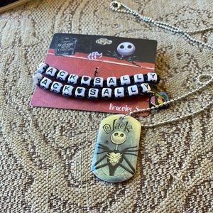 NWT nightmare before Christmas bracelets and dog tag necklace that is 1 of 24